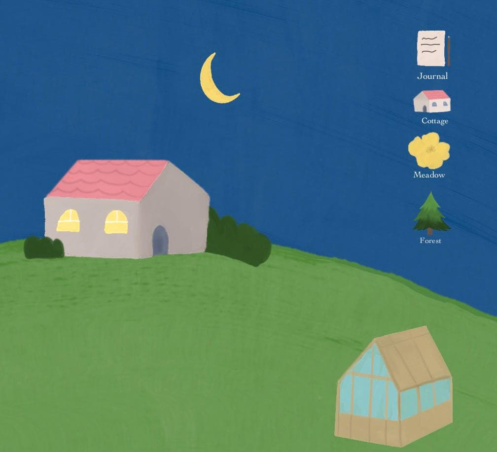 Night scene app mockup